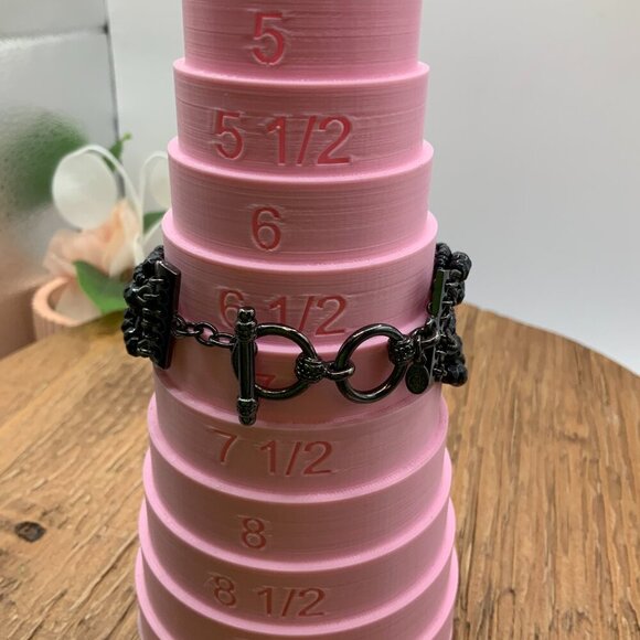 Premier Designs Black Multi Strands Beaded Layered Bracelet - Picture 3 of 5